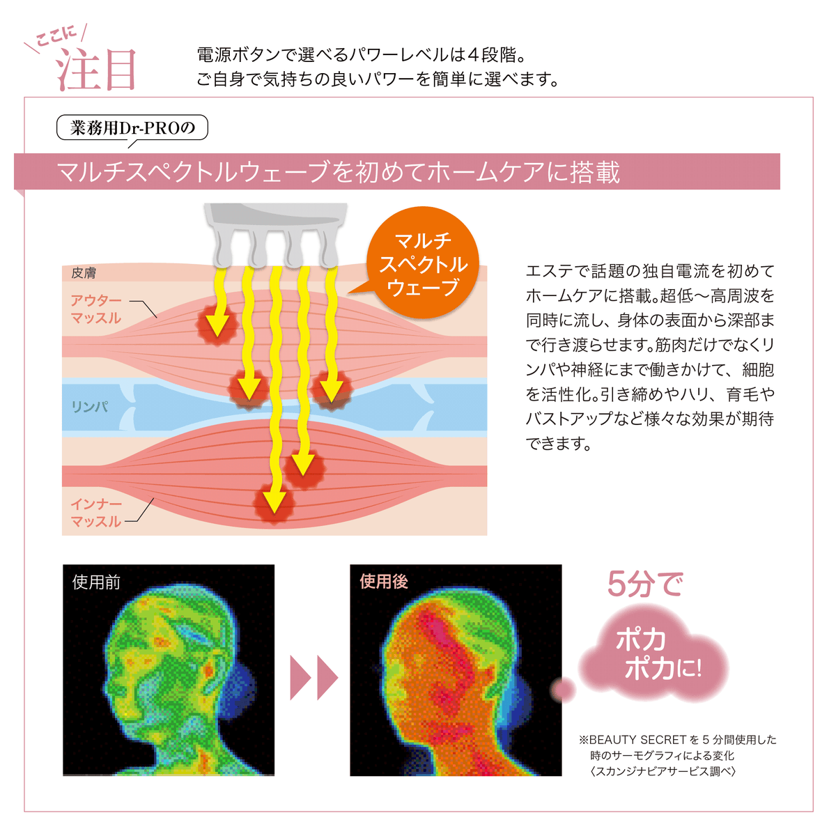 【美品】Dr-PRO ドクタープロ ビューティーシークレット ピンク